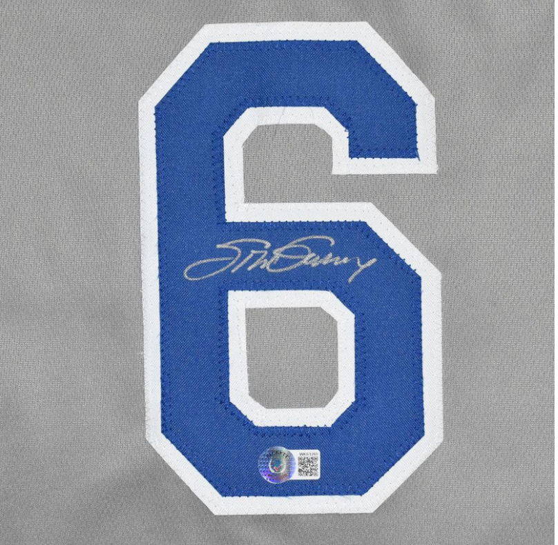 Steve Garvey Autographed Signed Los Angeles Dodgers Grey Baseball Jersey (Beckett)