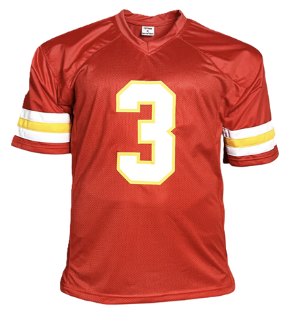 Jan Stenerud Signed HOF 91 Inscription Kansas City Red Football Jersey (JSA)