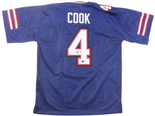 James Cook Signed Autographed Blue Custom Jersey
