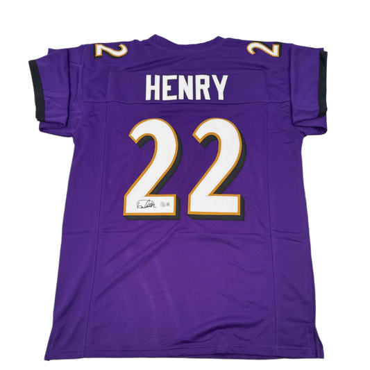 Autographed Derrick Henry Custom Purple Jersey (Beckett)