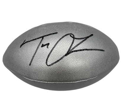 Trevor Lawrence Autographed Silver NFL "The Duke" Wilson Football (Fanatics) With Acrylic Case