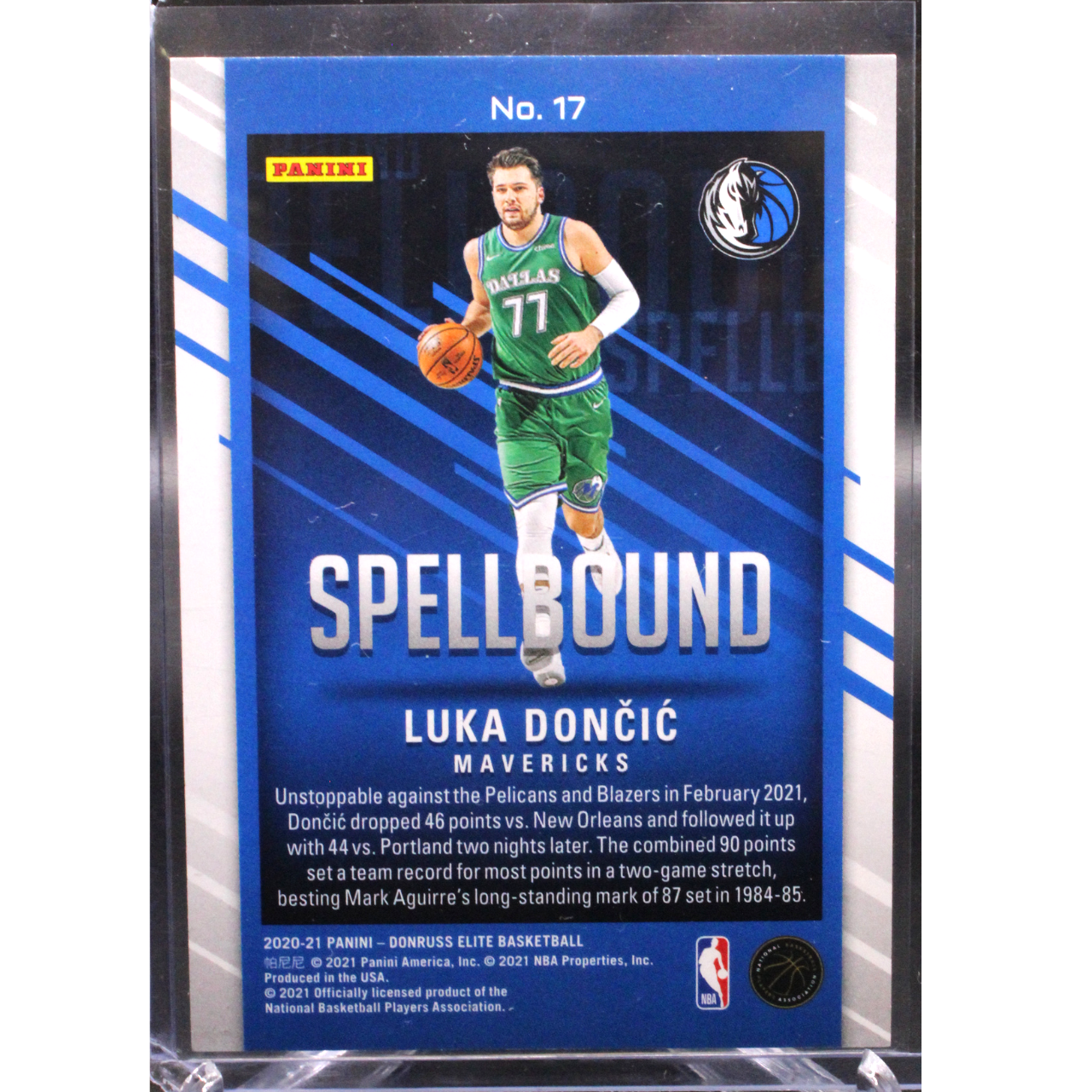 2020-21 Panini Obsidian - Luka Doncic 17 - Gold Spellbound 9/10