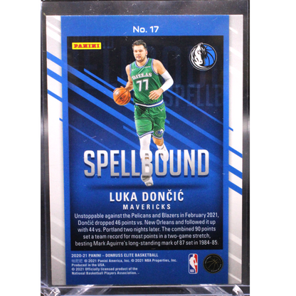 2020-21 Panini Obsidian - Luka Doncic 17 - Gold Spellbound 9/10