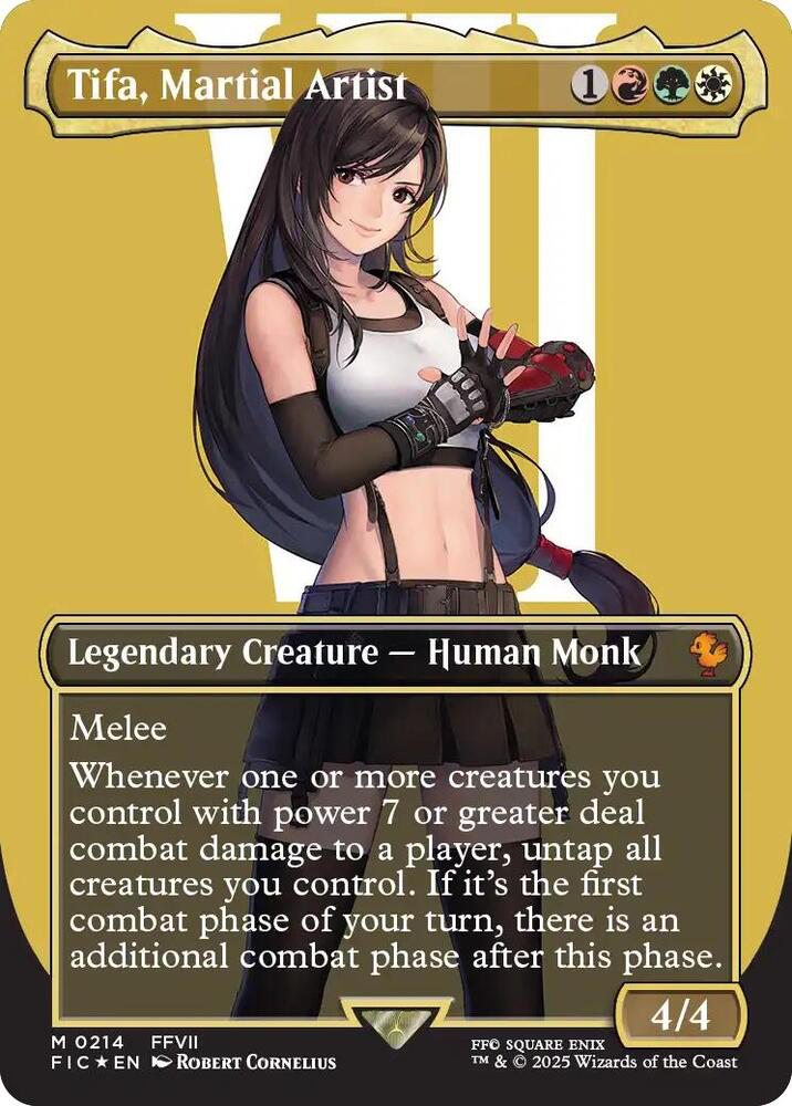 Tifa, Martial Artist (Borderless) (Surge Foil) - Commander: Final Fantasy (FIC)