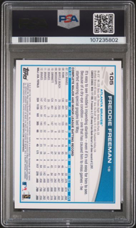 2013 Topps Baseball - Freddie Freeman 105 - Catching - PSA 9