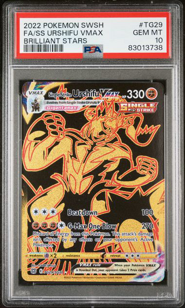 Single Strike Urshifu Vmax TG29/TG30 Brilliant Stars - 2022 Pokemon - PSA 10