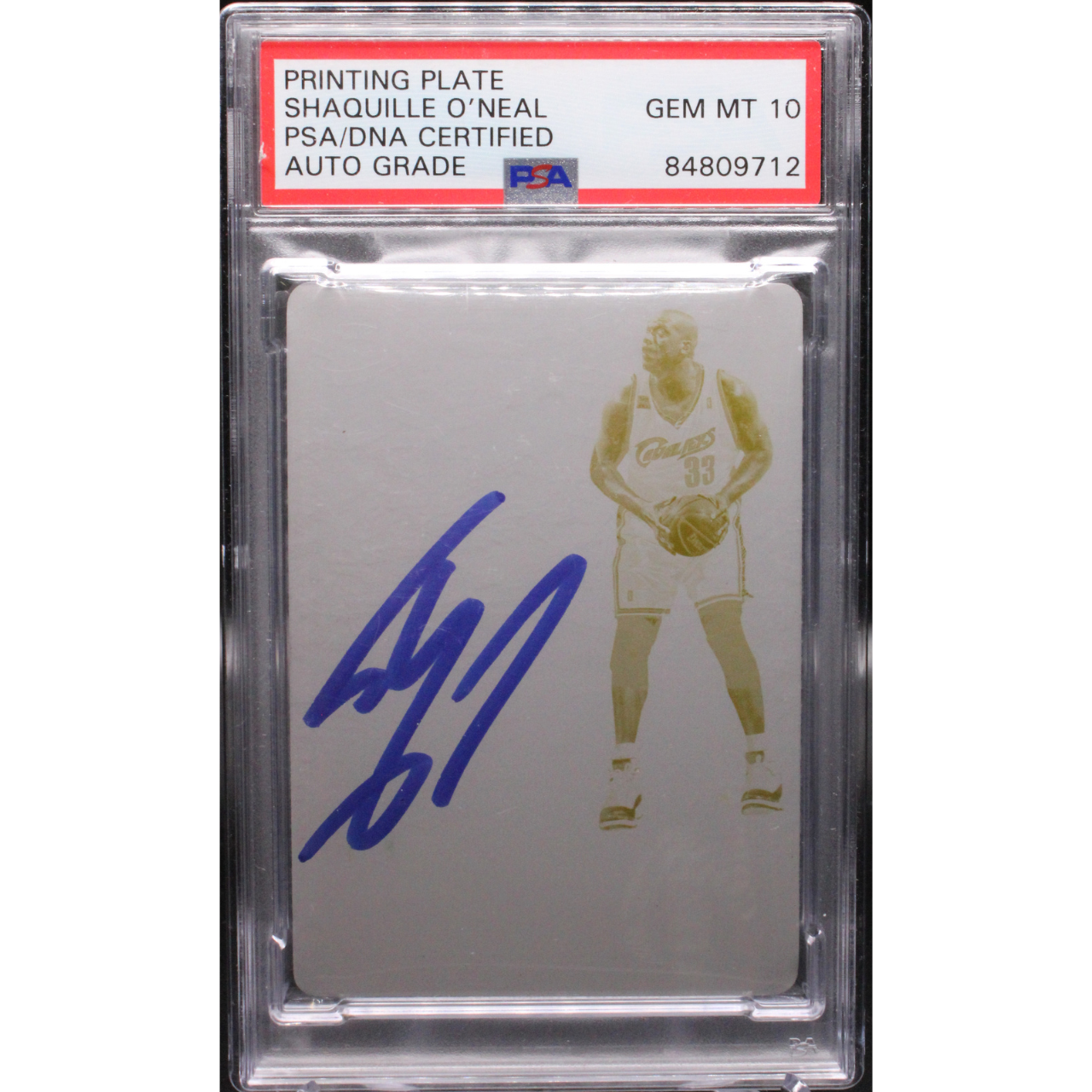 2016-2017 Panini Noir - Shaquille O'neal 72 - Yellow Printing Plate 1/1 - PSA 10