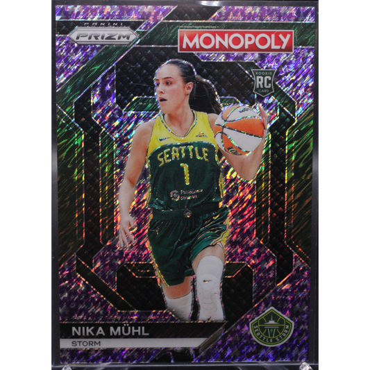 2024 Panini Prizm Monopoly - Nika Muhl WNBA26 - Purple Millionaire Shimmer /50 WNBA Insert