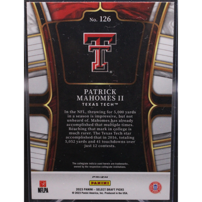 2023 Panini Select Football Collegiate - Patrick Mahomes 126 - Dragon Scale