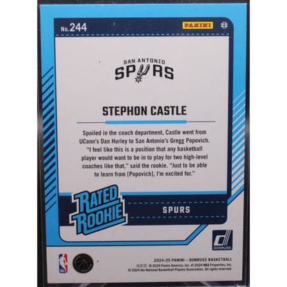 2024-25 Donruss Stephon Castle 244 Rated Rookie /299