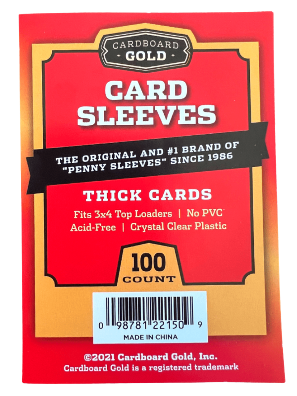 Cardboard Gold Thick Card Sleeves (100 count)
