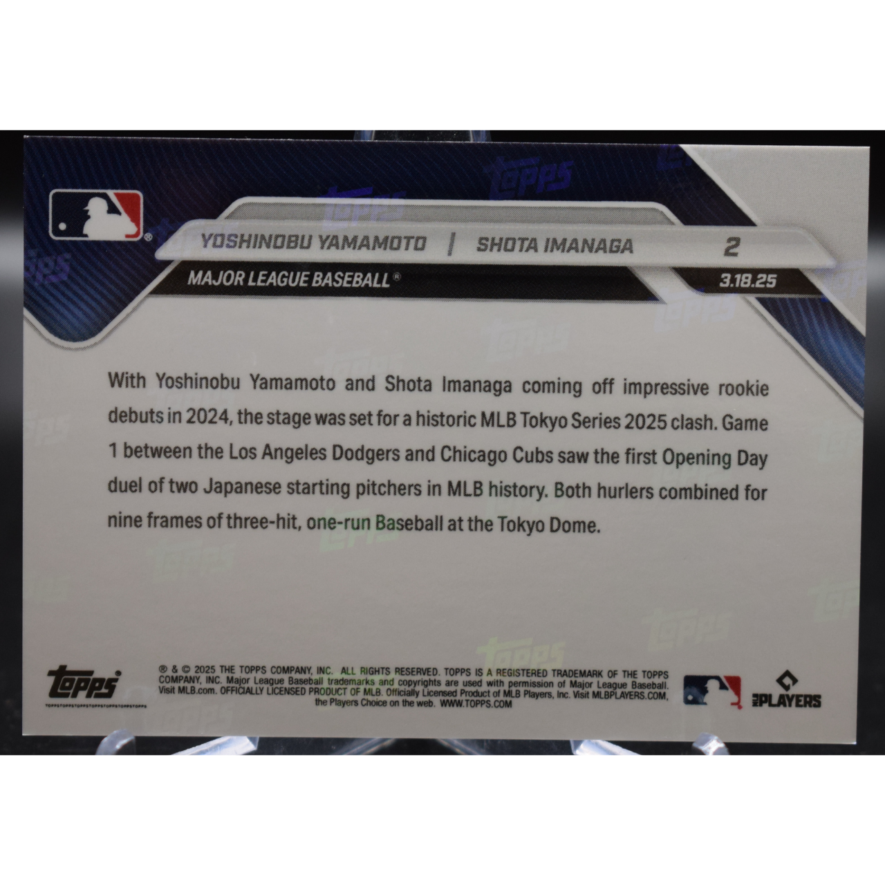 2025 Topps Now  - Dodgers and Cubs Open 2025 Season in Tokyo 1 - Base