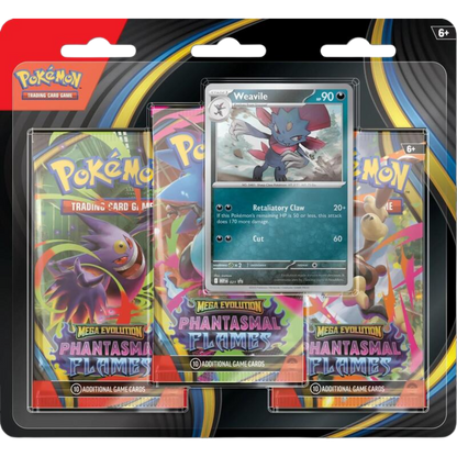 Pokemon Mega Evolution - Phantasmal Flames 3 Pack Blister