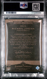 2013 Upper Deck Goodwin Champs - Michael Jordan MJ - Sports Royalty Dual Mem - PSA 8