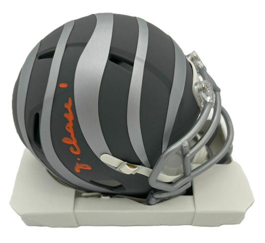 Ja'Marr Chase Autographed Signed Riddell Slate Mini Helmet - Beckett Certified