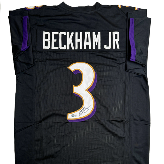 Odell Beckham Jr Autographed Signed Ravens Football Jersey (Beckett)