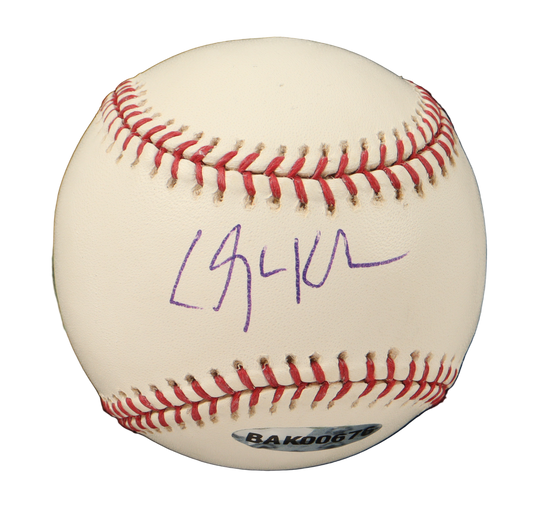 Clayton Kershaw Autographed Signed OML Baseball with Custom Case