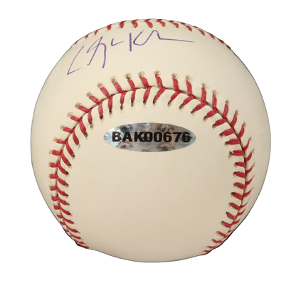 Clayton Kershaw Autographed Signed OML Baseball with Custom Case