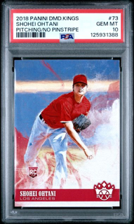 2018 Panini Diamond Kings Baseball - Shohei Ohtani 73 - Pitching No Pinstripe - PSA 10