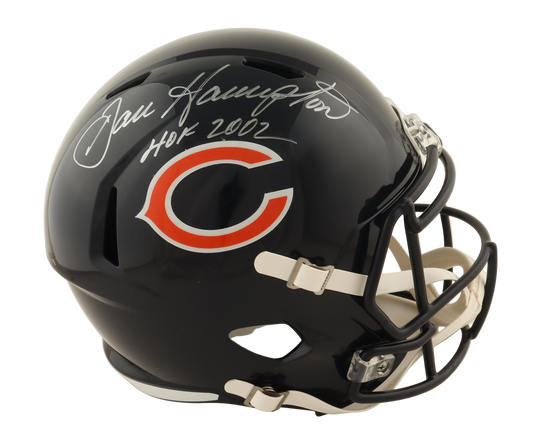 Dan Hampton (HOF) Autographed Signed Full Size Riddell Replica Helmet (Schwartz Sports)