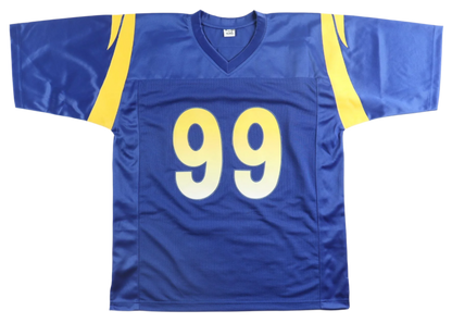 Aaron Donald Autographed Signed Career Highlight Blue Jersey.  Beckett COA