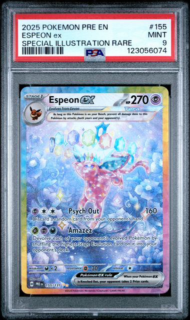 Espeon EX 155/131 Prismatic Evolutions - 2025 Pokemon - PSA 9