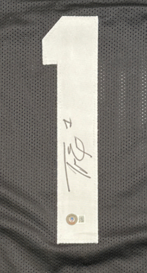 Travis Etienne Jr Autographed Signed Black Football Jersey (Beckett)
