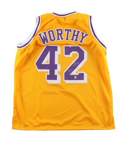 James Worthy Signed Autographed Custom Jersey (Beckett)