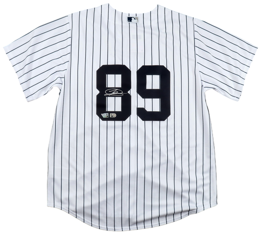 Jasson Dominguez Autographed Jersey JSA Authenticated (MLB & Fanatics)