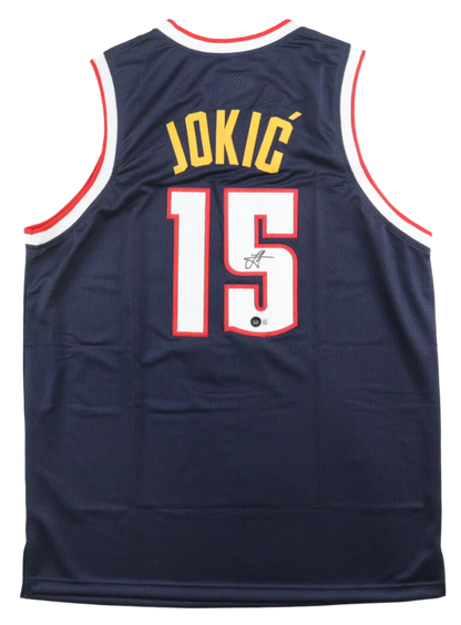 Nikola Jokic Signed Autographed Custom Jersey (Beckett)