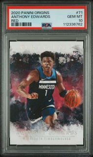 2020 Panini Origins - Anthony Edwards 71 - Red - PSA 10