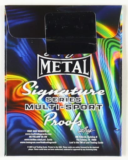 2024 Leaf Metal Multi-Sport Proofs 1/1 Proof Per Pack