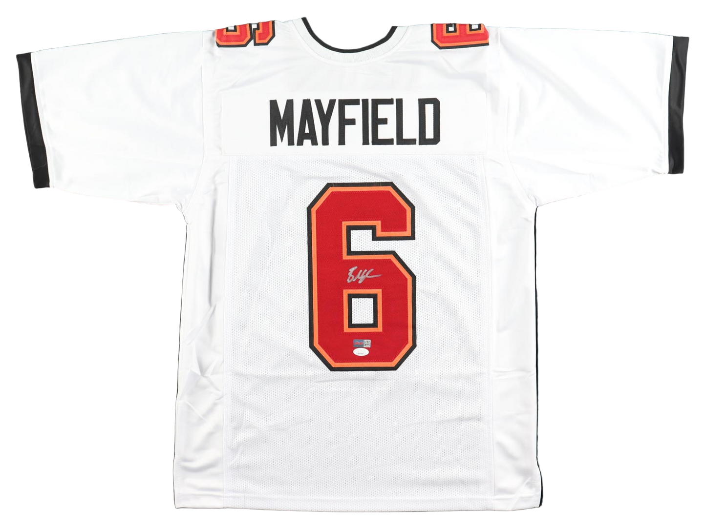 Baker Mayfield Autographed Signed White Football Jersey (JSA COA)
