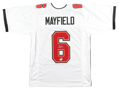 Baker Mayfield Autographed Signed White Football Jersey (JSA COA)