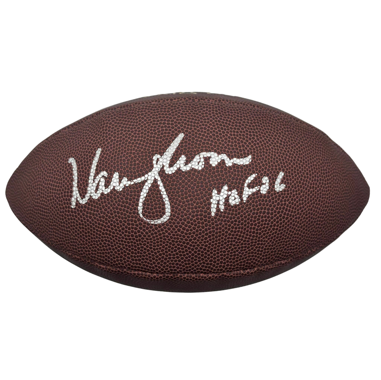 Warren Moon HOF '06 Autographed Wilson Football With Acrylic Case