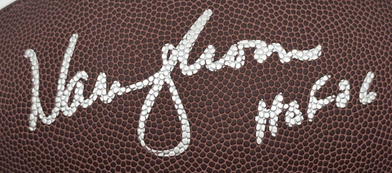 Warren Moon HOF '06 Autographed Wilson Football With Acrylic Case