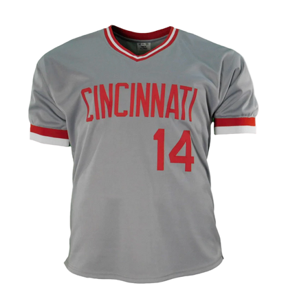 Pete Rose Autographed Signed Cincinnati  Stats Pro Edition Baseball Jersey (JSA)