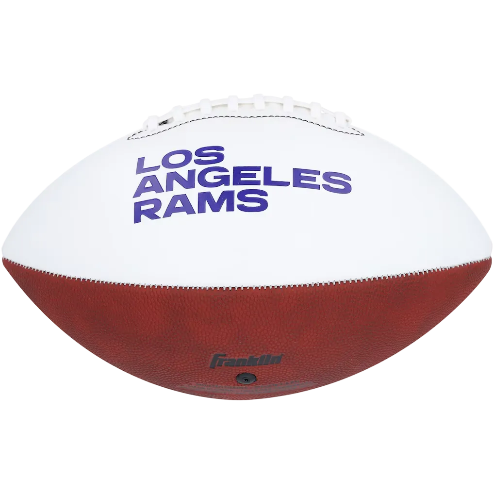 Puka Nacua Autographed Rams NFL Authentic Logo Football (Beckett) With Acrylic Case