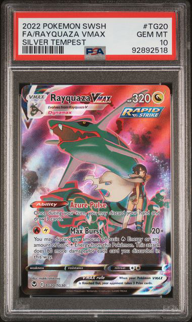 Rayquaza Vmax TG20/TG30 Silver Tempest - 2022 Pokemon - PSA 10