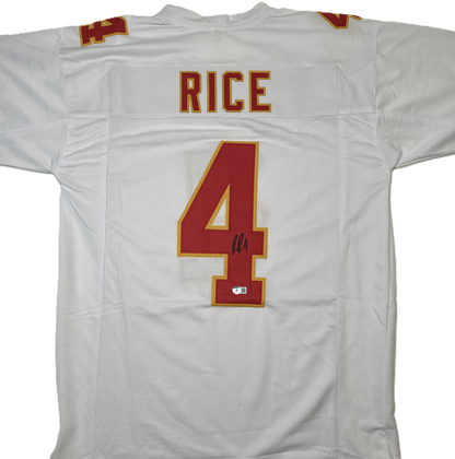 Rashee Rice Autographed Signed Custom Chiefs Jersey - Beckett Certified