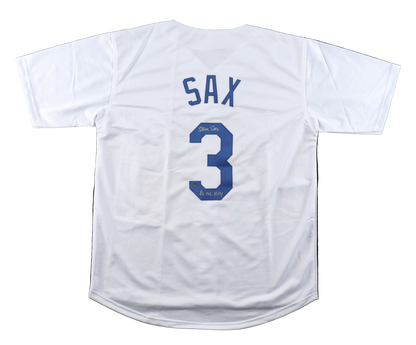 Steve Sax Autographed Signed Los Angeles Dodgers  Baseball Jersey (Schwartz)