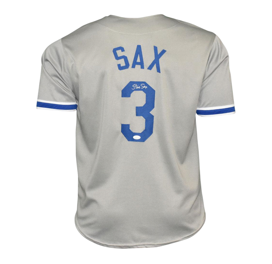 Steve Sax Autographed Signed Los Angeles Dodgers  Baseball Jersey (JSA)