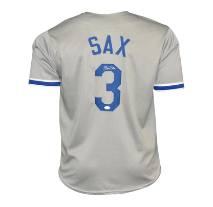 Steve Sax Autographed Signed Los Angeles Dodgers  Baseball Jersey (JSA)