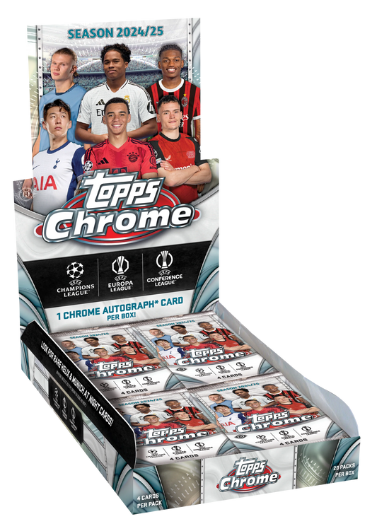 2024-25 Topps Chrome UEFA Club Competitions Hobby Box