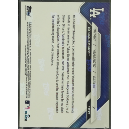 2025 Topps Now  - Ohtani Yamamoto Sasaki 7 - Base