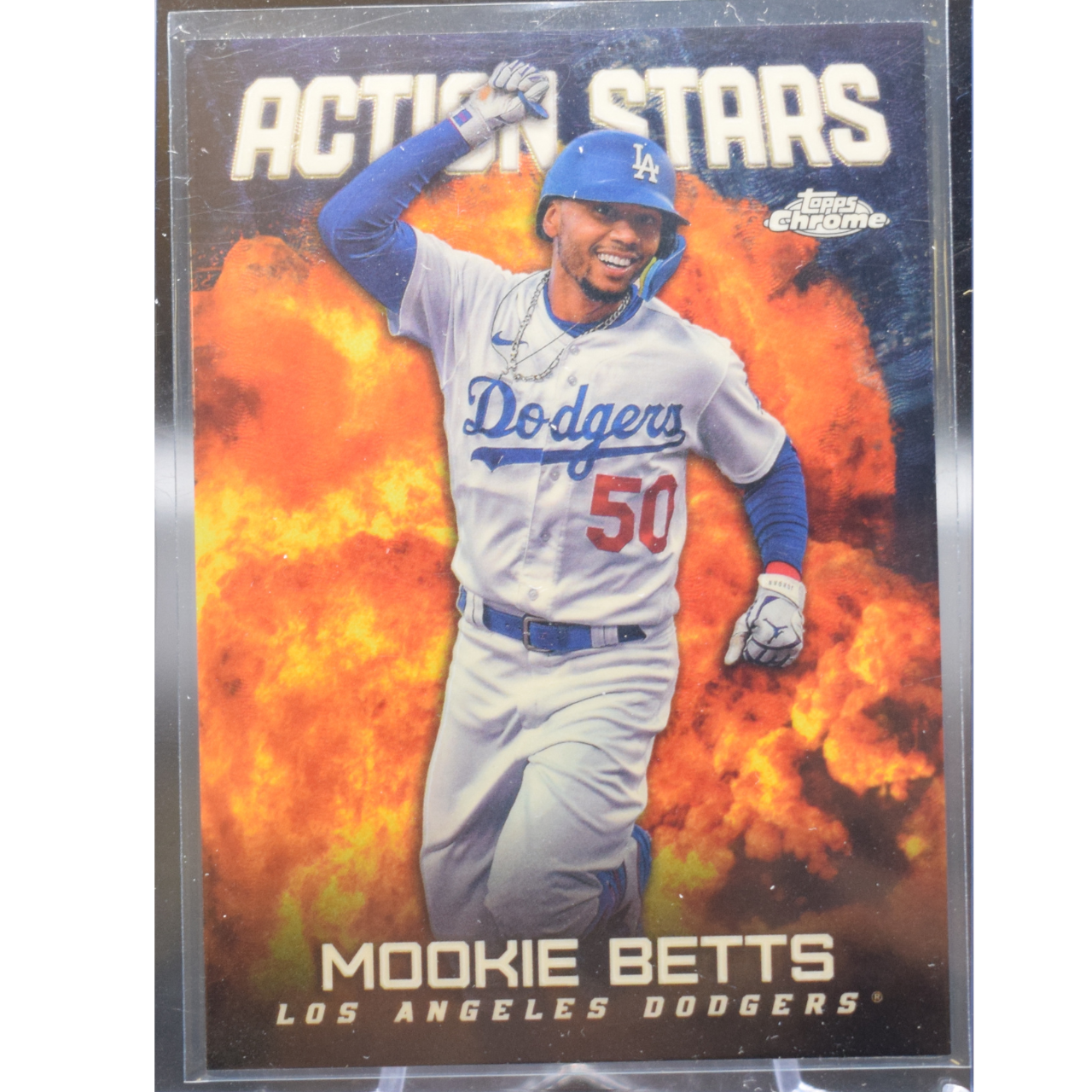 2023 Topps Chrome Baseball - Mookie Betts 23 - Action Stars Superfractor 1/1