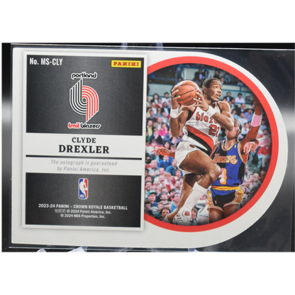 2023-21 Panini Crown Royale Basketball - Clyde Drexler SL-CDX - Majestic Signatures /49