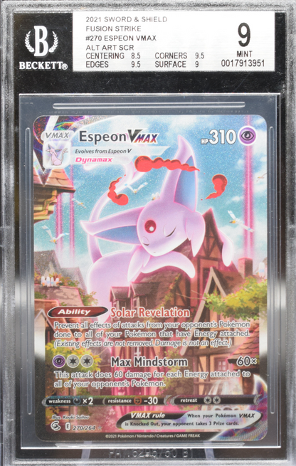 Espeon Vmax 270/264 Fusion Strike - 2021 Pokemon - BGS 9