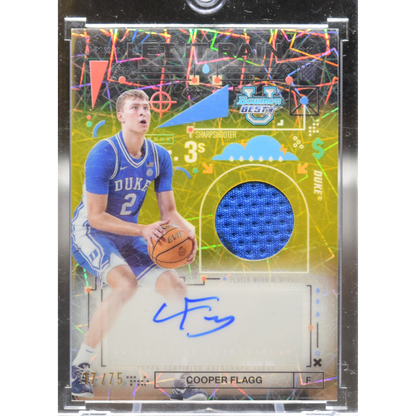 2025 Topps Bowman's Best University - Cooper Flagg LRRA-CF - Let It Rain Yellow /75