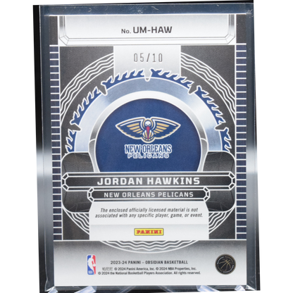 2023 Panini Obsidian Basketball - Jordan HawkinsUM-HAV - Unbreakable Mem 05/10